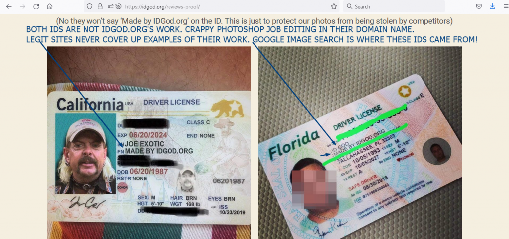 Idgod.org stolen fake ids infographic.